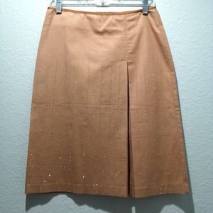 [NWOT] Hype Women Cotton Skirt With Golden Beats Tan - Size 4